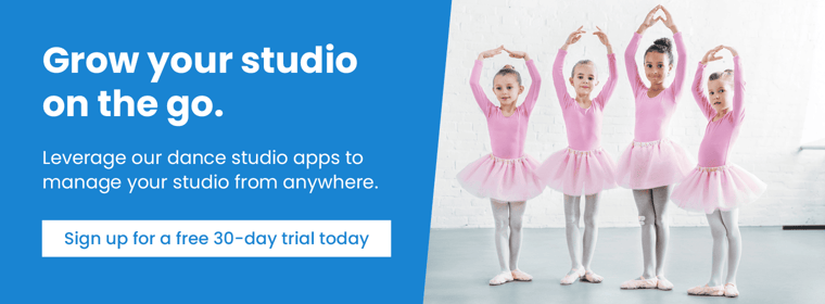 Grow your studio on the go. Leverage our dance studio apps to manage your studio from anywhere. Sign up for a free 30-day trial today.